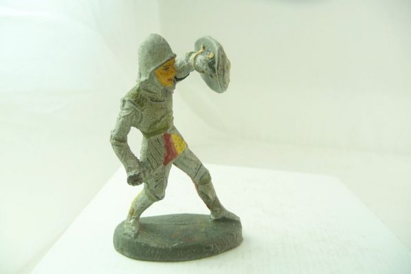 Elastolin Composition Knight defending with shield, without weapon - condition s. photos