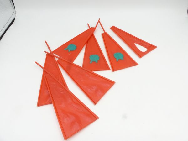 Timpo Toys 7-piece plug-in tent, completely in translucent red