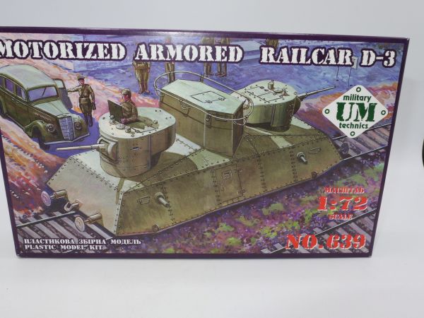 UM military technics Motorised armored railcar D-3, No. 639