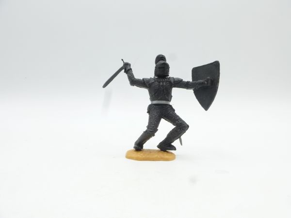 Timpo Toys Black knight lunging with sword + shield