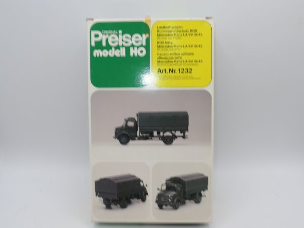 Preiser H0 BGS Mercedes Benz truck, No. 1232 - orig. packaging