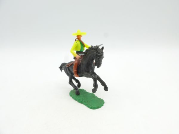 Elastolin 5,4 cm Mexican riding with 2 pistols - 1 pin on leg missing
