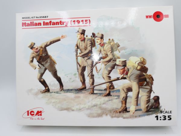 ICM 1:35 Italian Infantry (1915), No. 35687 - orig. packaging, on cast