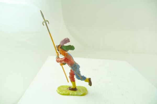 Elastolin 4 cm Landsknecht storming with spear, No. 9026 - early figure