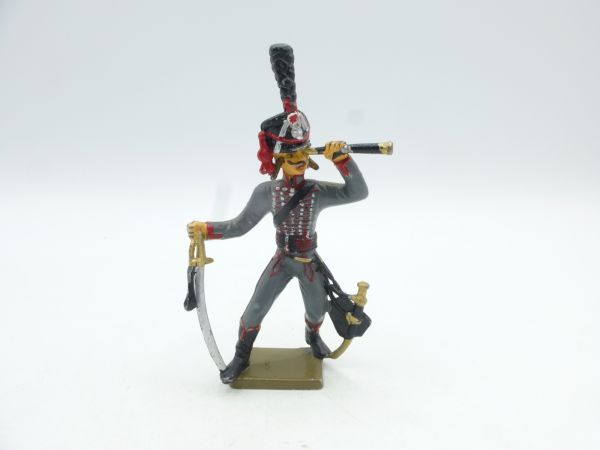 Napoleonic soldier with telescope + sabre, approx. 9 cm