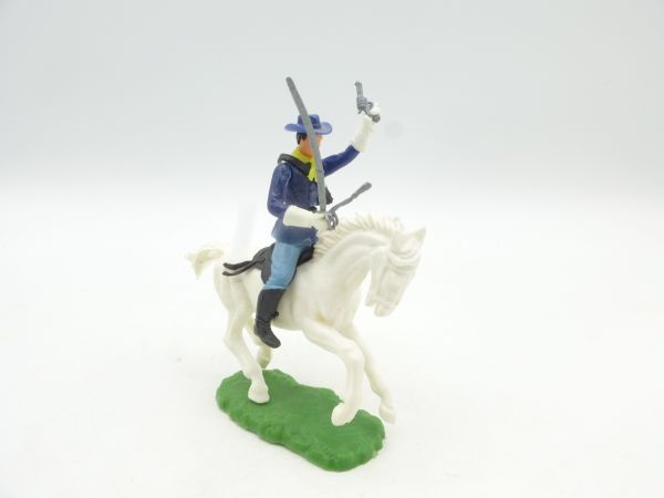 Elastolin 5,4 cm Union Army Soldier on horseback with sabre + pistol