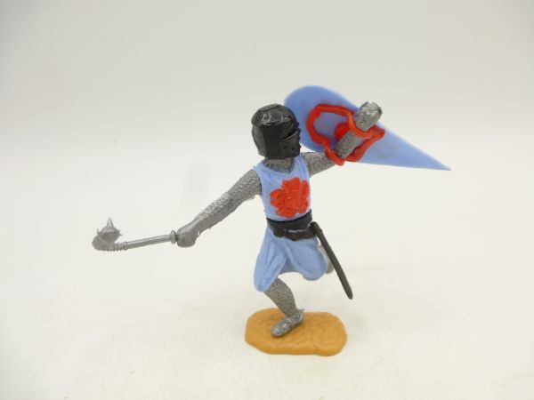 Timpo Toys Medieval knight light blue running with morning star