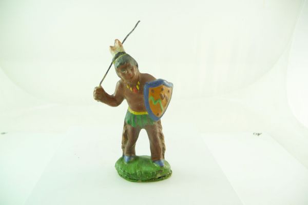 Lisanto Indian standing with spear + shield - used, see photos