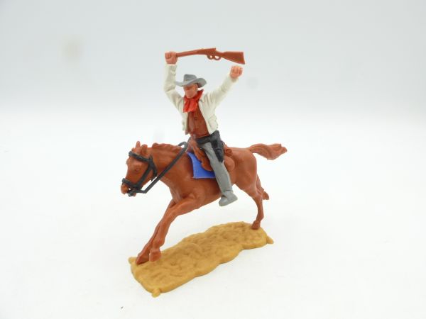 Timpo Toys Cowboy 2nd version riding, shooting rifle