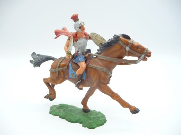 Elastolin 7 cm Römischer Reiter mit Umhang + Schwert, Nr. 8456 - schöne Bemalung