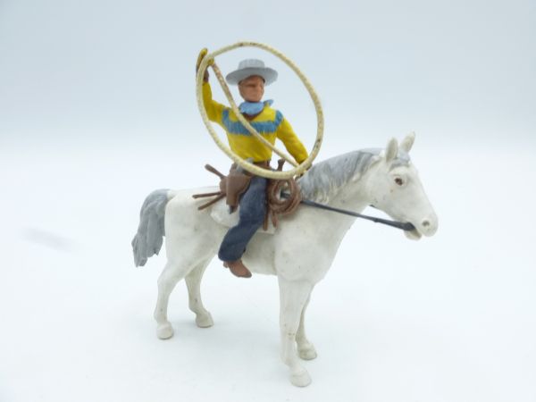 Britains Swoppets Cowboy riding with lasso