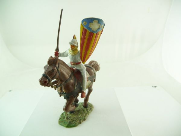 Knight with shield + spear - horse Starlux / figure Clairet