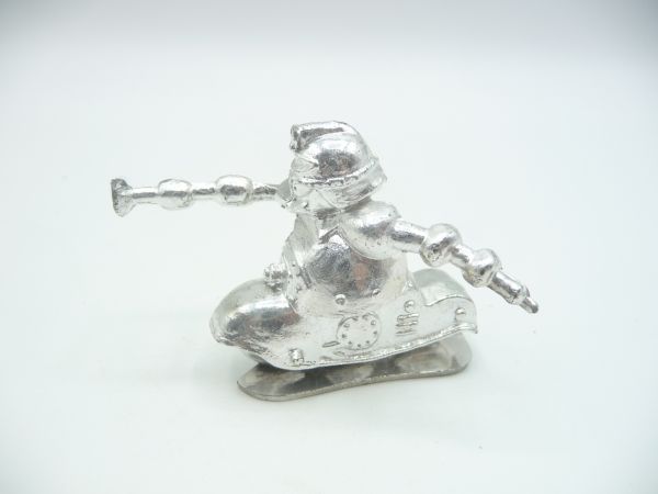 Alien, 5 cm, silver, hard plastic (made in HK)
