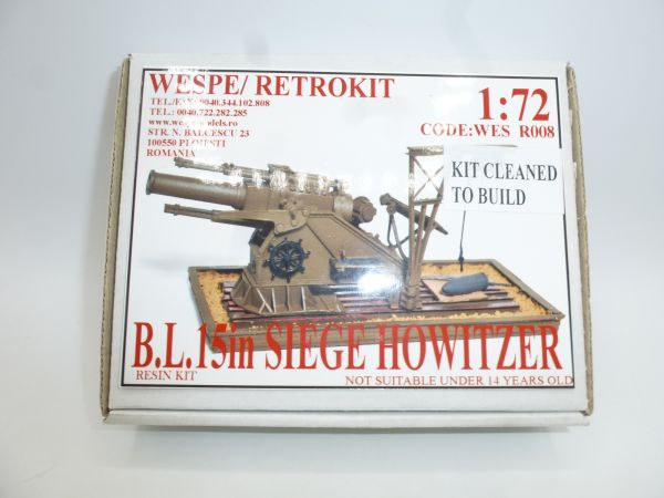 1:72 Resin Wespe Retrokit B.L. 15 in Siege Howitzer - ladenneu