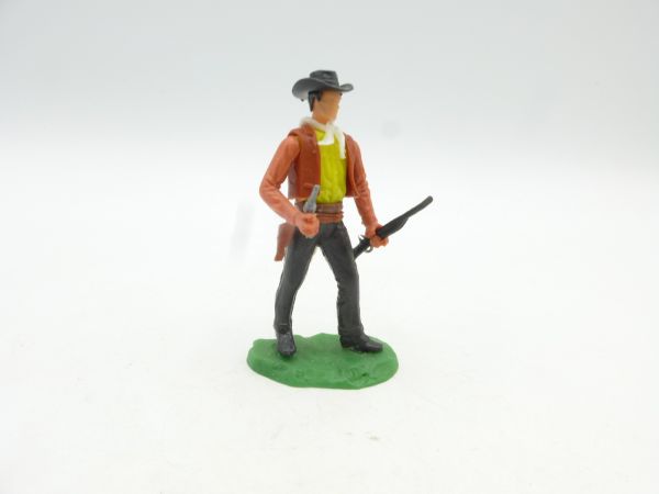 Elastolin 5,4 cm Cowboy mit Pistole + Gewehr
