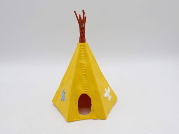 Timpo Toys Indian tipi, 2-piece, yellow, blue turtle