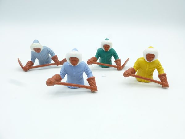 Timpo Toys 4 Eskimopaddler-Oberteile mit Defekten - für Bastler