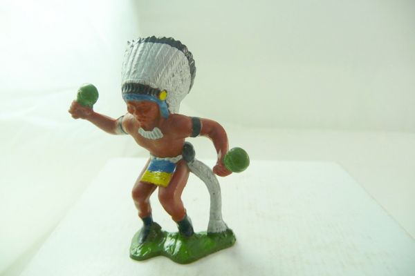 Heimo Indian dancing with balls - hard plastic, early version, great figure