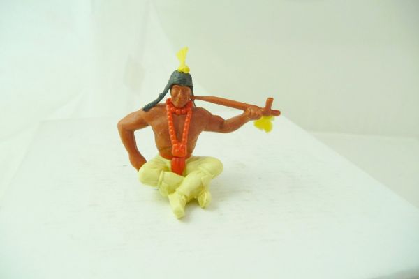 Timpo Toys Indianer 2. Version mit Friedenspfeife + seltenem Unterteil