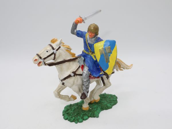 Elastolin 7 cm Norman with sword on horseback, No. 8857