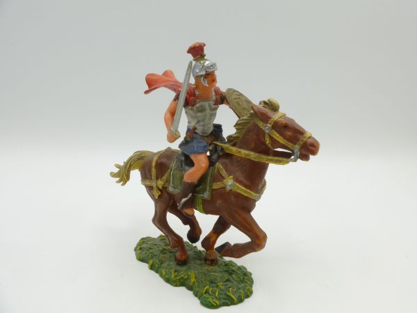 Elastolin 7 cm Roman horseman with cape + sword, No. 8456 - great figure
