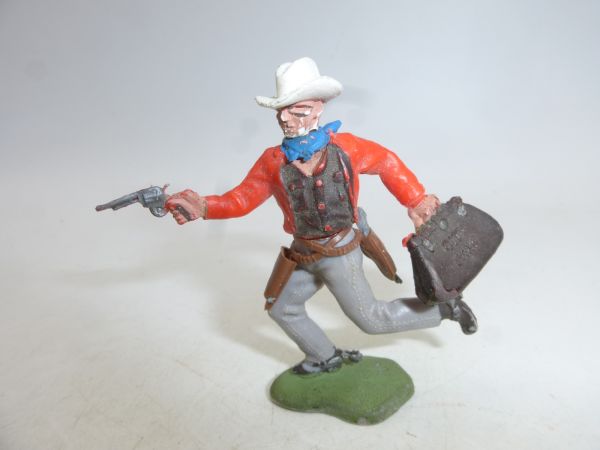 Britains Swoppets Cowboy walking with pistol + moneybag