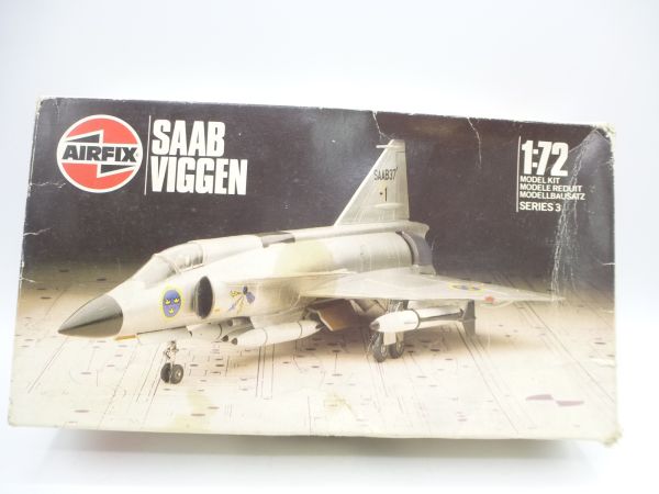 Airfix 1:72 Saab Viggen Model Kit, No. 3019 - orig. packaging, mostly on cast