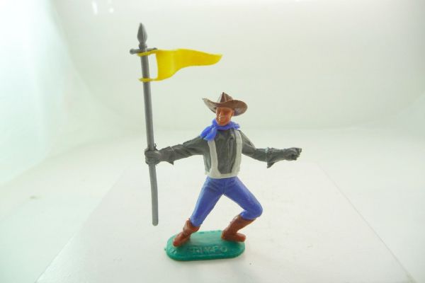 Timpo Toys Confederate Army soldier 1. version with flag