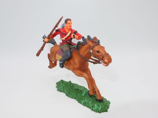 Elastolin 7 cm Cowboy zu Pferd mit Gewehr, Nr. 6990 - ladenneu