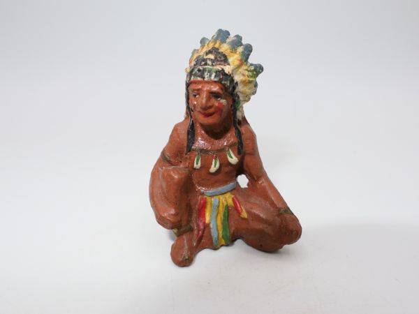 Elastolin composition Indian sitting / kneeling - good condition, see photos