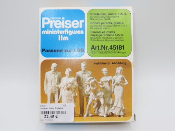 Preiser 1:22,5 Bride's parents + guests, No. 45181 - orig. packaging