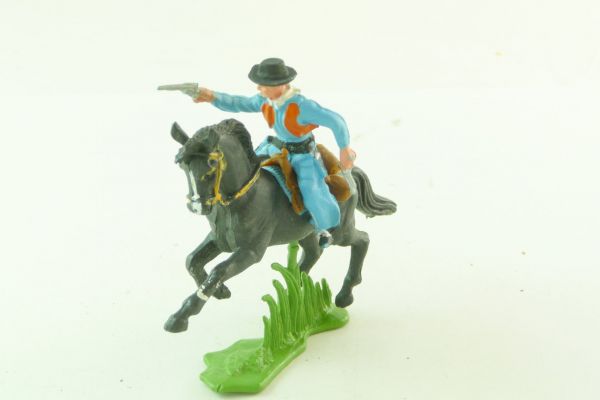 Britains Swoppets Cowboy riding, firing with pistol (made in HK) - unused