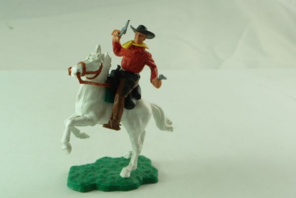 Timpo Toys Cowboy reitend, 2. Version mit seltenem Unterteil