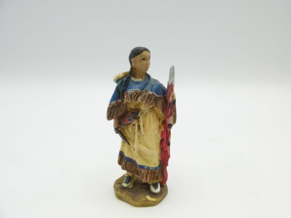 Modification 7 cm Indian standing with knife + spear - great details