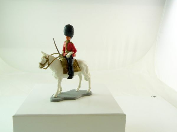 Timpo Toys Gardist 2. Version, Offizier mit Säbel auf weißem Pferd
