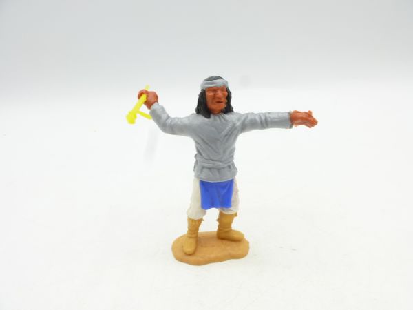 Timpo Toys Apache stehend silbergrau (selten) mit Speer