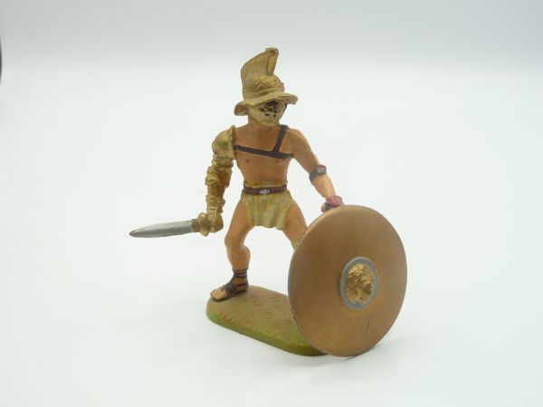 Umbau 7 cm Gladiator mit großem Schwert + Schild - Material: Metall/Zinn-Legierung, bemalt