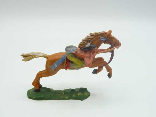 Elastolin 4 cm Indianer seitlich am Pferd, Nr. 6847 - schöne Figur