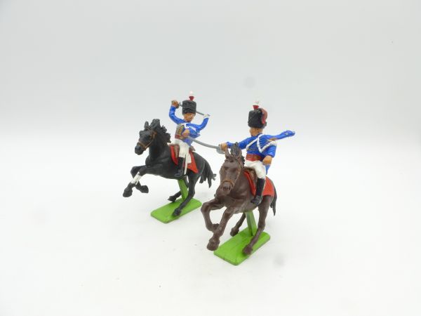 Britains Deetail 2 French Waterloo soldiers on horseback