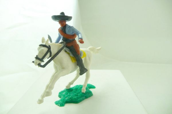 Timpo Toys Mexican riding with knife, light-blue/black