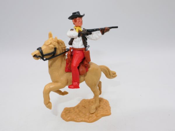 Timpo Toys Cowboy 3. Version reitend mit Gewehr
