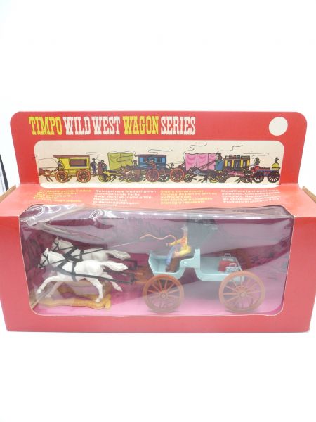 Timpo Toys Buggy (hellblau), Ref. Nr. 275 - OVP (Blister), Kutsche unbespielt