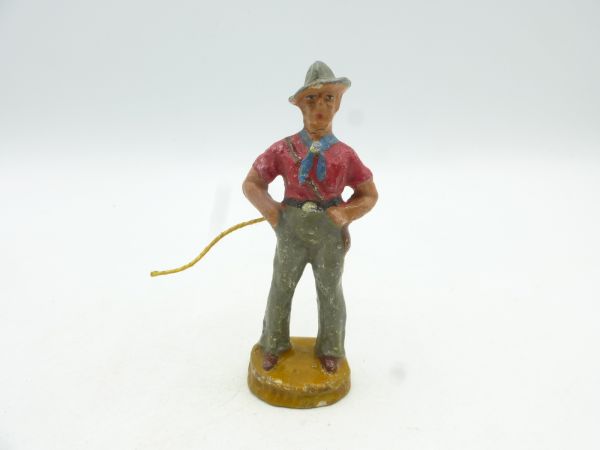 Hopf Cowboy standing with whip