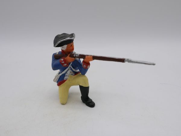 Elastolin 7 cm Prussians: Soldier kneeling shooting, No. 9164