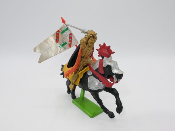 Britains Deetail Saracen rider with serrated sabre + flag