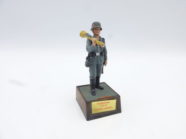 German soldier (WW II) with bazooka - on pedestal