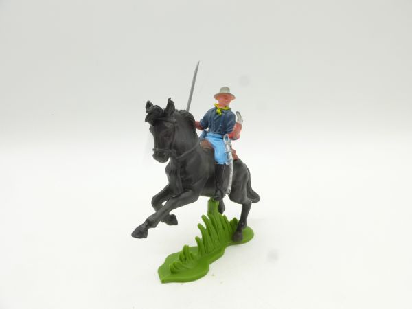 Britains Swoppets Soldier 7th Cavalry riding with pistol + sabre
