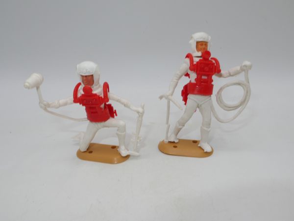 2 Astronauten weiß/rot