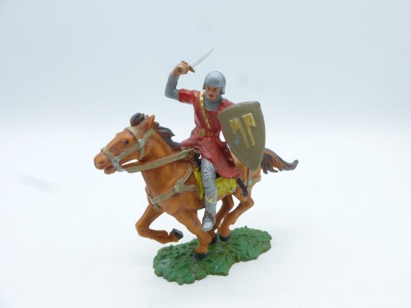 Elastolin 7 cm Norman on horseback with sword, No. 8853