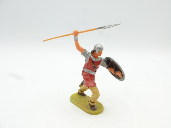 Elastolin 7 cm Norman throwing spear (red), No. 8841 - nice figure